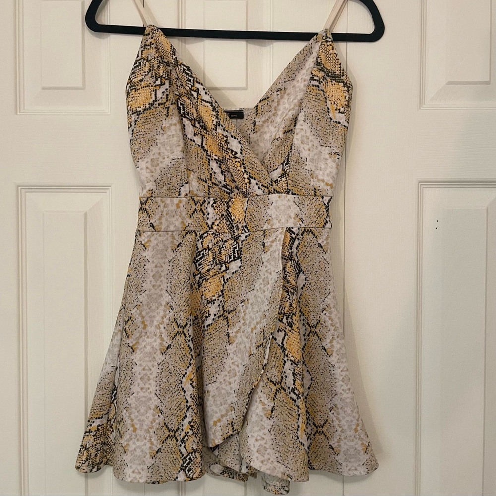 Snake print romper